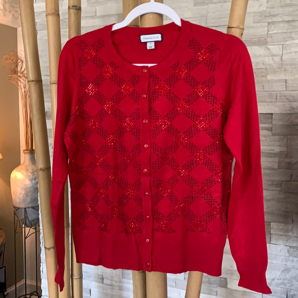 Woman’s button down sweater